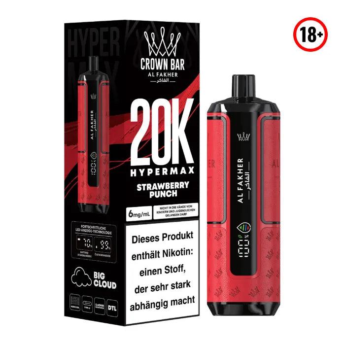 Al Fakher Big Puff Hypermax 20k Strawberry Punch